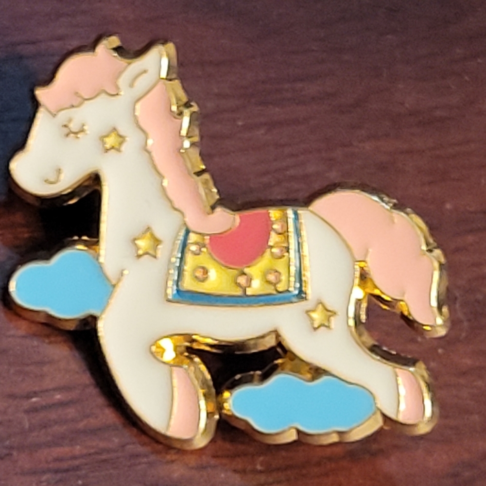 Sweet Dreamy Magical Pony In The Clouds Enamel Pin